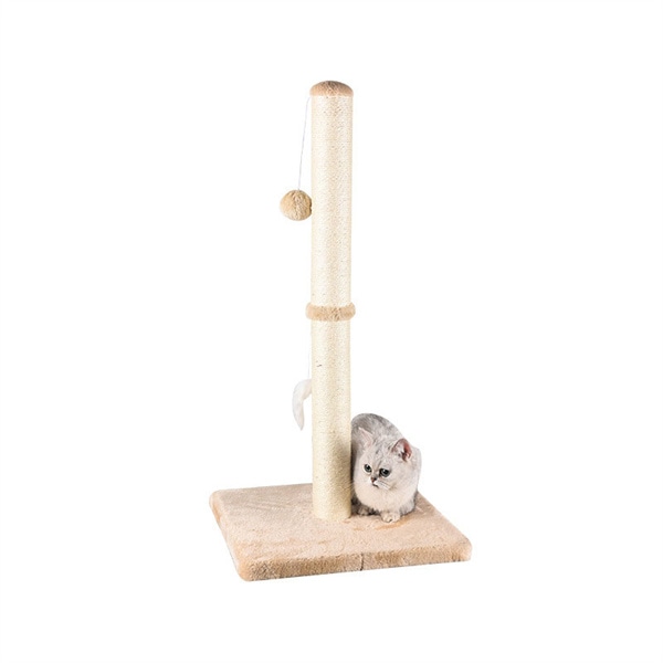 セール 猫爪とぎ(爪磨き) ネコ爪とぎ キャットおもちゃ 縦型 サボテン 猫爪とぎポール 天然サイザル麻柱 猫のおもちゃ 猫ハウス 組立簡単