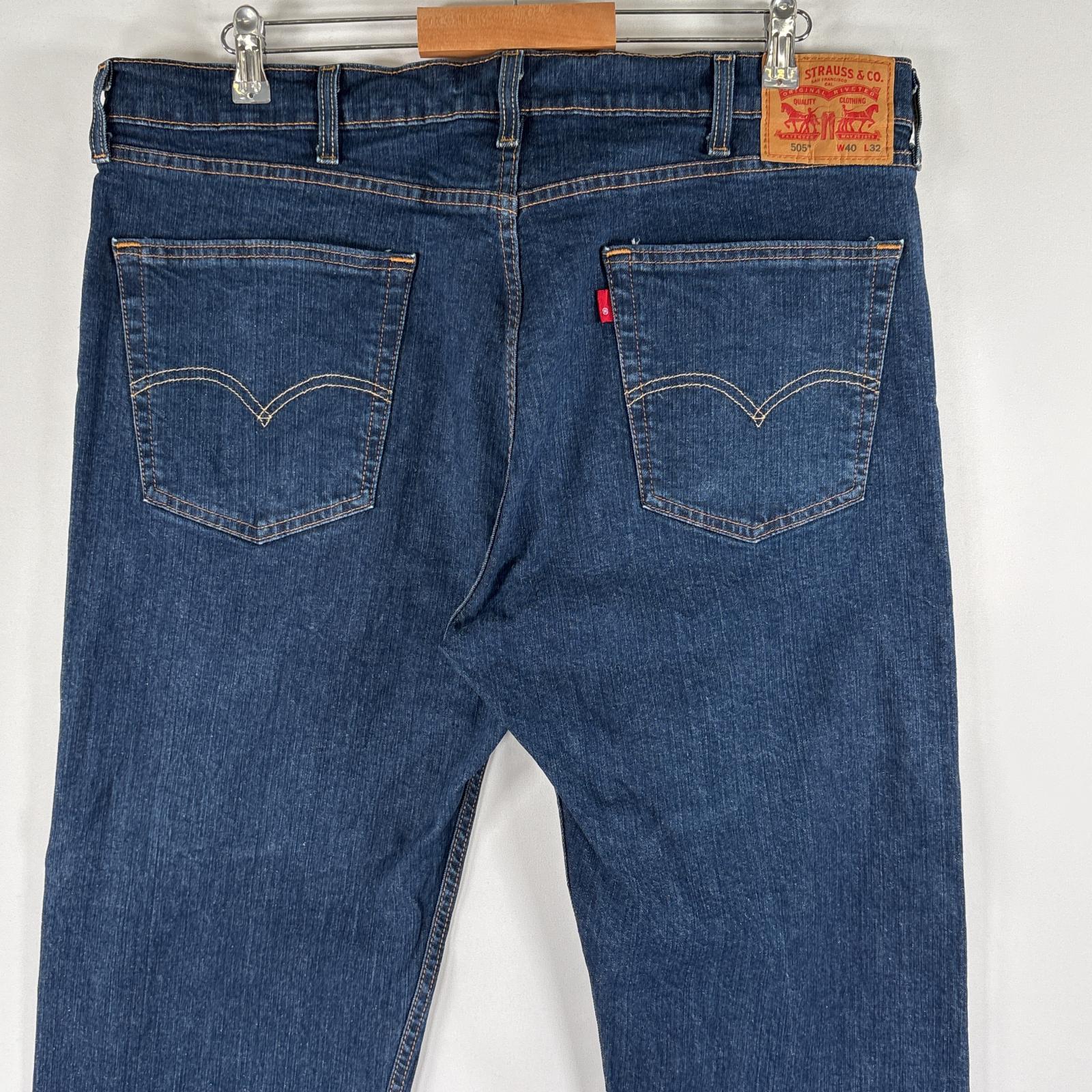 古着 デニムパンツ 505 ストレート ジーパン ジーンズ 5ポケット ストレッチ 大きいサイズ w40 L32 ブルー メンズ 古着 デニムパンツ 505 ストレート ジーパン ジーンズ 5ポケット ストレッチ 大きいサイズ w40 L32 ブルー メンズ