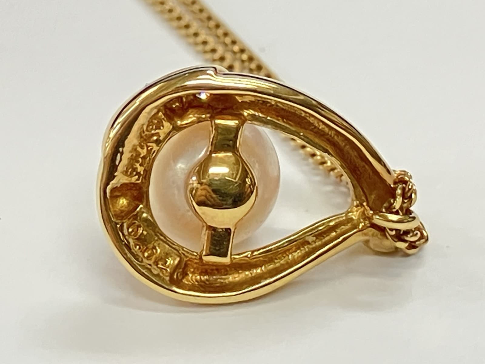 ネックレス K18ゴールド/パール ゴールド K18刻印【中古】 レディース ネックレス K18ゴールド/パール ゴールド K18刻印【中古】 レディース