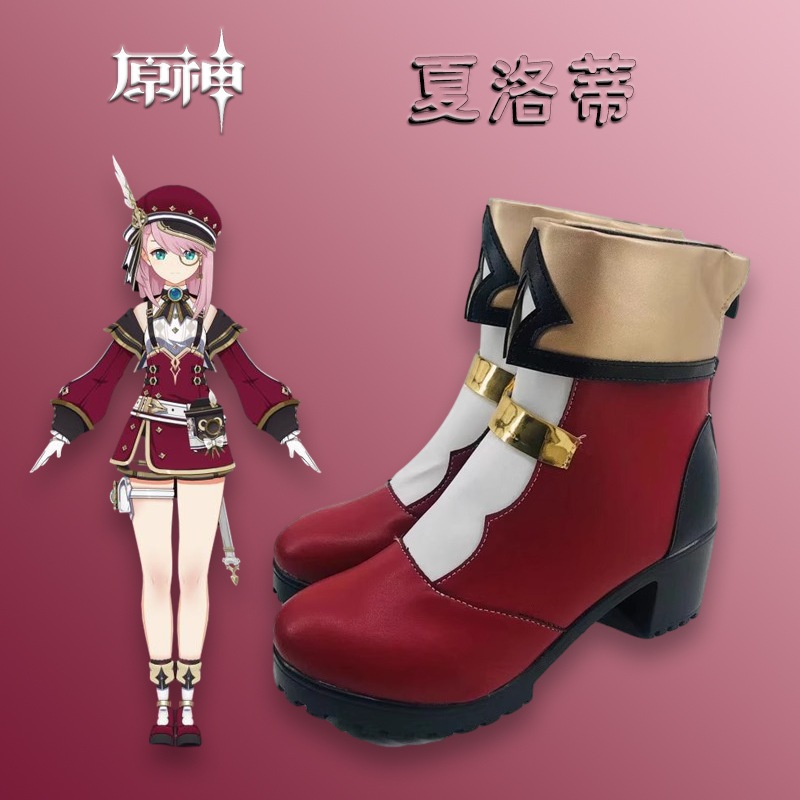 原神インパクトシャーロットシューズコミック展示二次元パフォーマンスシューズゲームサポート写真はカスタマイズ可能