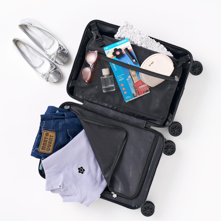 [トレードワークス] MARY QUANT マリークワント スーツケース（機内持ち込み用） 36L 国内旅行 春休み 1泊2日 2泊3日 卒業旅行 スーツケース マリクワ キャリーバッグ キャリー