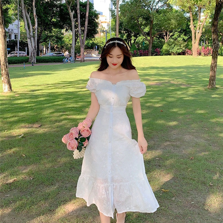 レトロ風 ワンピース 半袖 春 夏 きれいめ カジュアル かわいい フォーマル aライン シャツワンピース Aライン フレア ティアード ワンピドレス ミモレ ミモレ丈 ボリューム袖 ボリュームスリー