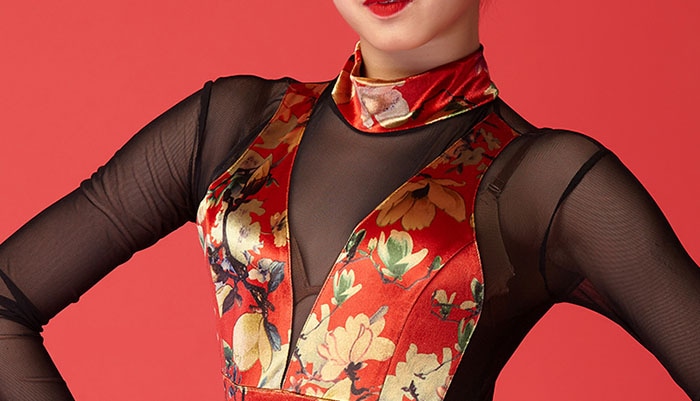 テンダンス ダンス衣装 演技服 レース 上下セット スタンダード 2点セット タンゴ服 黒 モダンドレス ワルツ 社交ダンス衣装 パーティー用 ステージ衣装 ダンスウエア イベントレッド グリーン