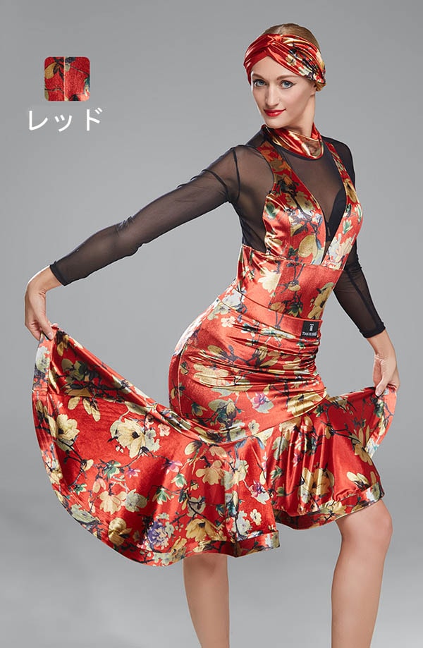 テンダンス ダンス衣装 演技服 レース 上下セット スタンダード 2点セット タンゴ服 黒 モダンドレス ワルツ 社交ダンス衣装 パーティー用 ステージ衣装 ダンスウエア イベントレッド グリーン