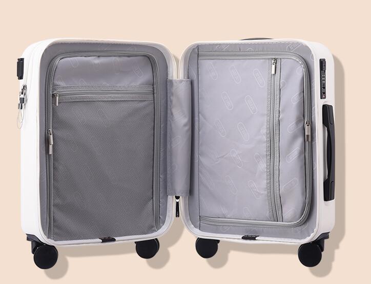 スーツケース キャリーケース 機内持込 フロントオープン USBポート付き 軽量 キャリーバッグ トップオープン 多収納ポケット ファスナー 静音 小型 TSAロック付 旅行 出張