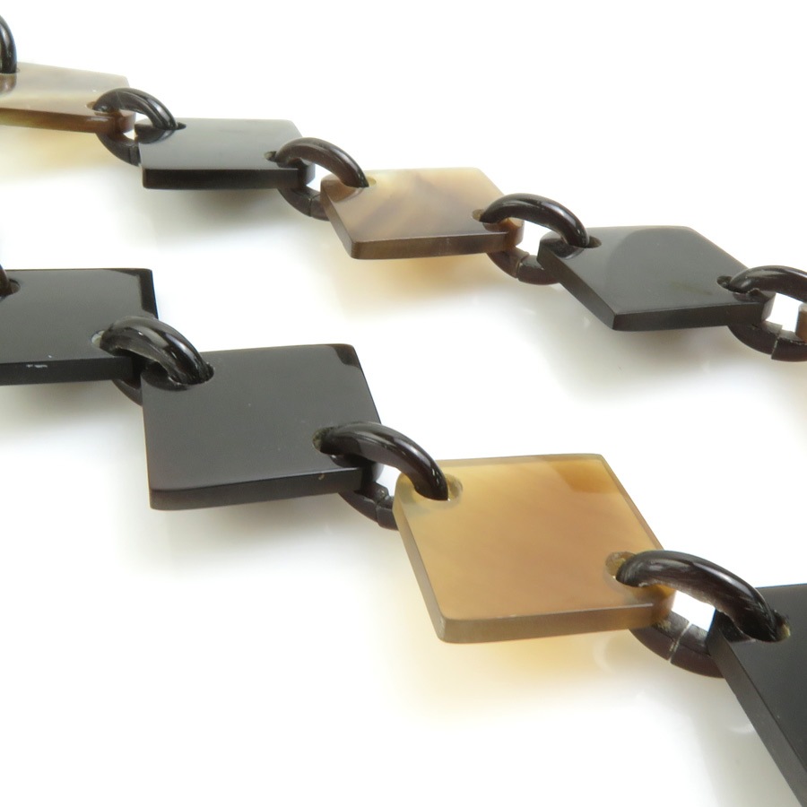 エルメス HERMES ネックレス バッファローホーン/ラッカーウッド ホワイト×ブラウン ユニセックス h31368a