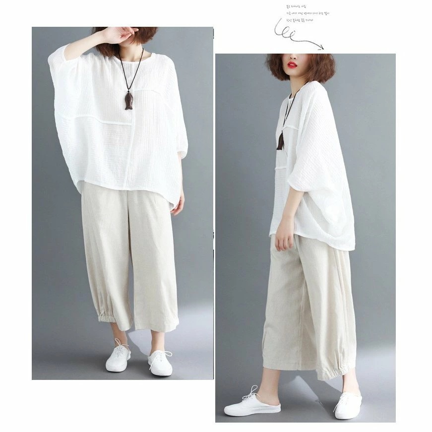 シャツ レディース ブラウス トップス 春 夏 プルオーバー ラウンドネック 7分袖 ドルマンスリーブ 無地 綿麻混 コットンリネン tシャツ 30代 40代 バレンタイン 2023 プレゼント シャツ レディース ブラウス トップス 春 夏 プルオーバー ラウンドネック 7分袖 ドルマンスリーブ 無地 綿麻混 コットンリネン tシャツ 30代 40代 バレンタイン 2023 プレゼント