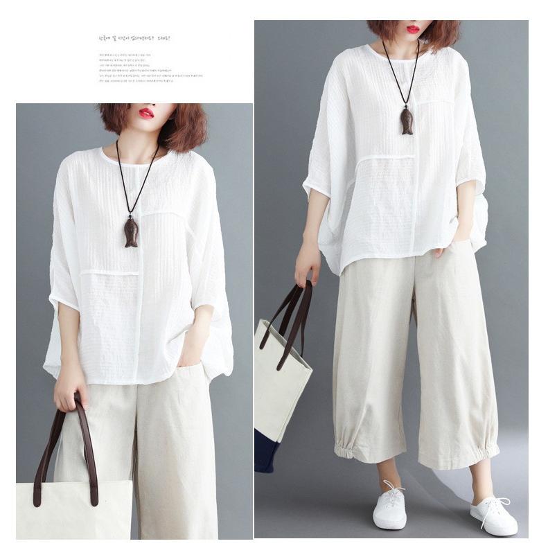 シャツ レディース ブラウス トップス 春 夏 プルオーバー ラウンドネック 7分袖 ドルマンスリーブ 無地 綿麻混 コットンリネン tシャツ 30代 40代 バレンタイン 2023 プレゼント シャツ レディース ブラウス トップス 春 夏 プルオーバー ラウンドネック 7分袖 ドルマンスリーブ 無地 綿麻混 コットンリネン tシャツ 30代 40代 バレンタイン 2023 プレゼント