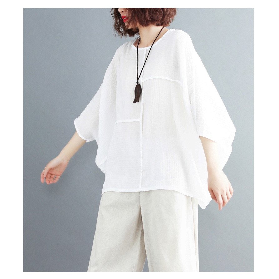 シャツ レディース ブラウス トップス 春 夏 プルオーバー ラウンドネック 7分袖 ドルマンスリーブ 無地 綿麻混 コットンリネン tシャツ 30代 40代 バレンタイン 2023 プレゼント シャツ レディース ブラウス トップス 春 夏 プルオーバー ラウンドネック 7分袖 ドルマンスリーブ 無地 綿麻混 コットンリネン tシャツ 30代 40代 バレンタイン 2023 プレゼント