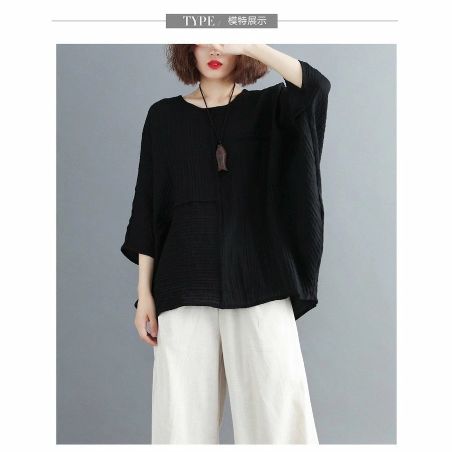 シャツ レディース ブラウス トップス 春 夏 プルオーバー ラウンドネック 7分袖 ドルマンスリーブ 無地 綿麻混 コットンリネン tシャツ 30代 40代 バレンタイン 2023 プレゼント シャツ レディース ブラウス トップス 春 夏 プルオーバー ラウンドネック 7分袖 ドルマンスリーブ 無地 綿麻混 コットンリネン tシャツ 30代 40代 バレンタイン 2023 プレゼント