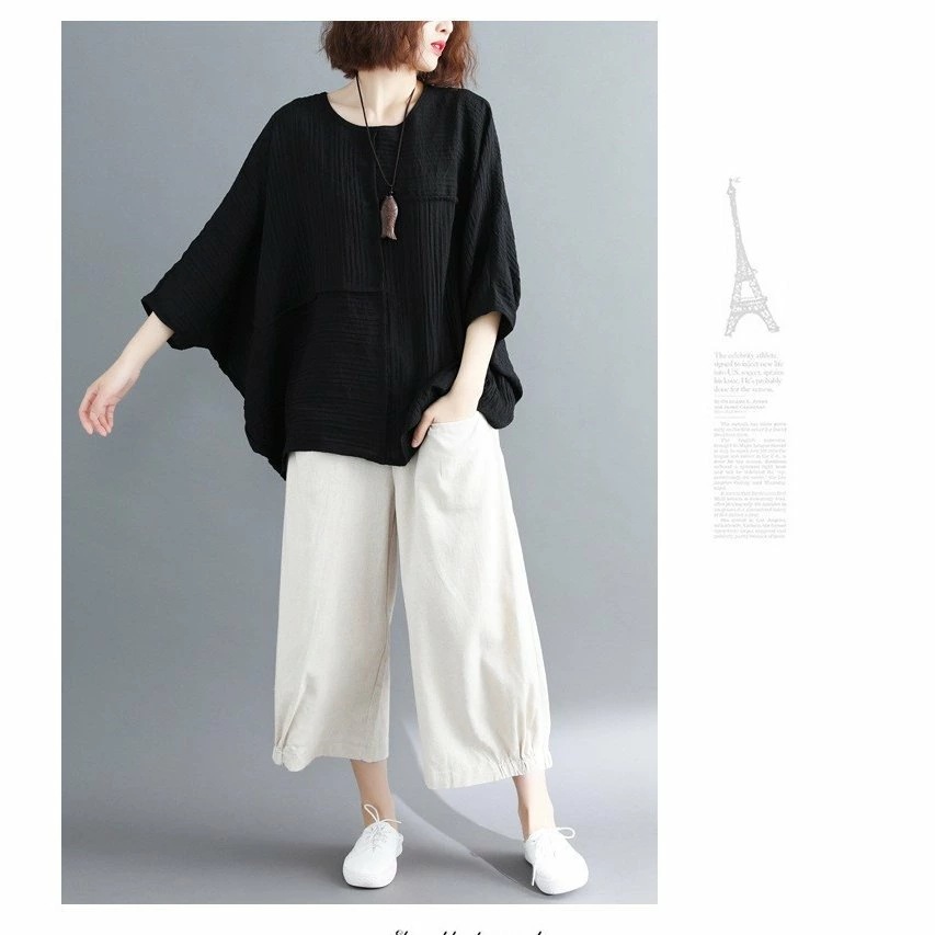 シャツ レディース ブラウス トップス 春 夏 プルオーバー ラウンドネック 7分袖 ドルマンスリーブ 無地 綿麻混 コットンリネン tシャツ 30代 40代 バレンタイン 2023 プレゼント シャツ レディース ブラウス トップス 春 夏 プルオーバー ラウンドネック 7分袖 ドルマンスリーブ 無地 綿麻混 コットンリネン tシャツ 30代 40代 バレンタイン 2023 プレゼント