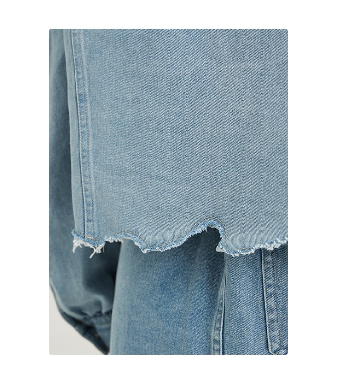 オーモント エッグタルト レトロ イレギュラー ショート 切りっぱなし デニムジャケット レディース 春 薄手 新作 スリム デニムジャケット オーモント エッグタルト レトロ イレギュラー ショート 切りっぱなし デニムジャケット レディース 春 薄手 新作 スリム デニムジャケット