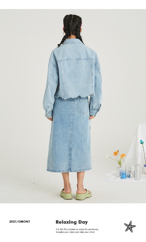 オーモント エッグタルト レトロ イレギュラー ショート 切りっぱなし デニムジャケット レディース 春 薄手 新作 スリム デニムジャケット オーモント エッグタルト レトロ イレギュラー ショート 切りっぱなし デニムジャケット レディース 春 薄手 新作 スリム デニムジャケット