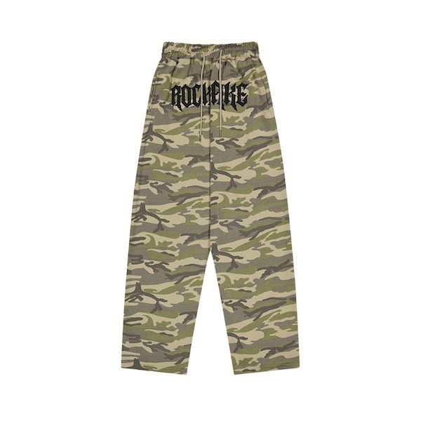 ★LE SSERAFIM サクラ★ROCKCAKE★Camo l Graphics Pants ☆LE SSERAFIM サクラ☆ROCKCAKE☆Camo Metal Graphics Pants
