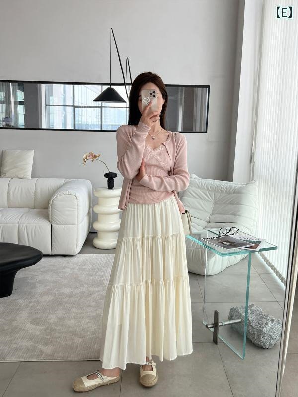 Qoo10] レディース スカート ハイウエスト モモ