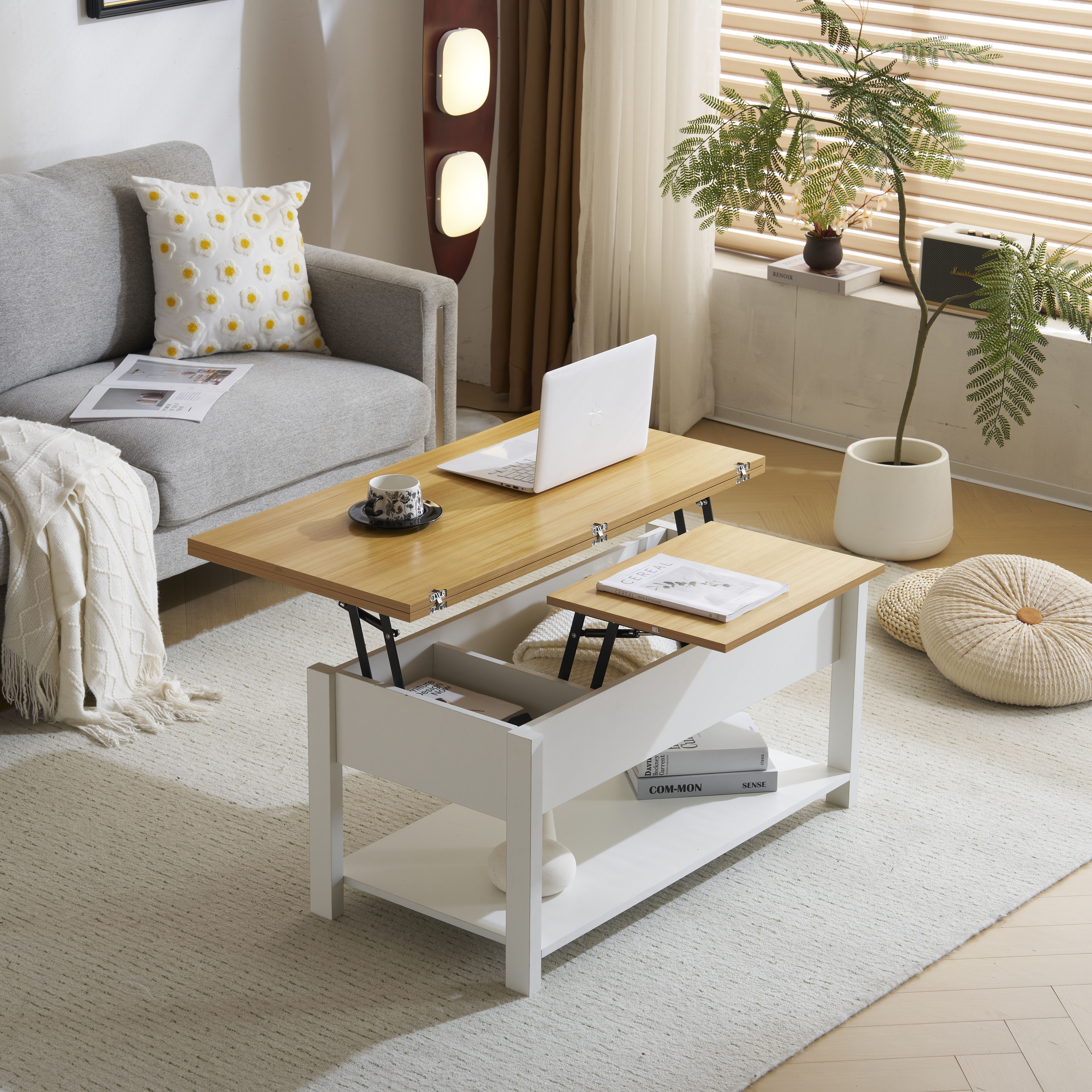 ローテーブル 収納付き センターテーブル 天板昇降式 天板2倍展開可能 大容量 簡単開閉 昇降式 収納テーブル おしゃ ローテーブル 収納付き センターテーブル 天板昇降式 天板2倍展開可能 大容量 簡単開閉 昇降式 収納テーブル おしゃ