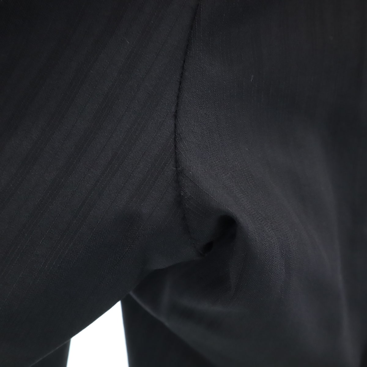 BURBERRY BLACK LABEL バーバリーブラックレーベル 日本製 ストライプ柄 スラックスパンツ 36R ブラック 三陽商会 レディース 古着