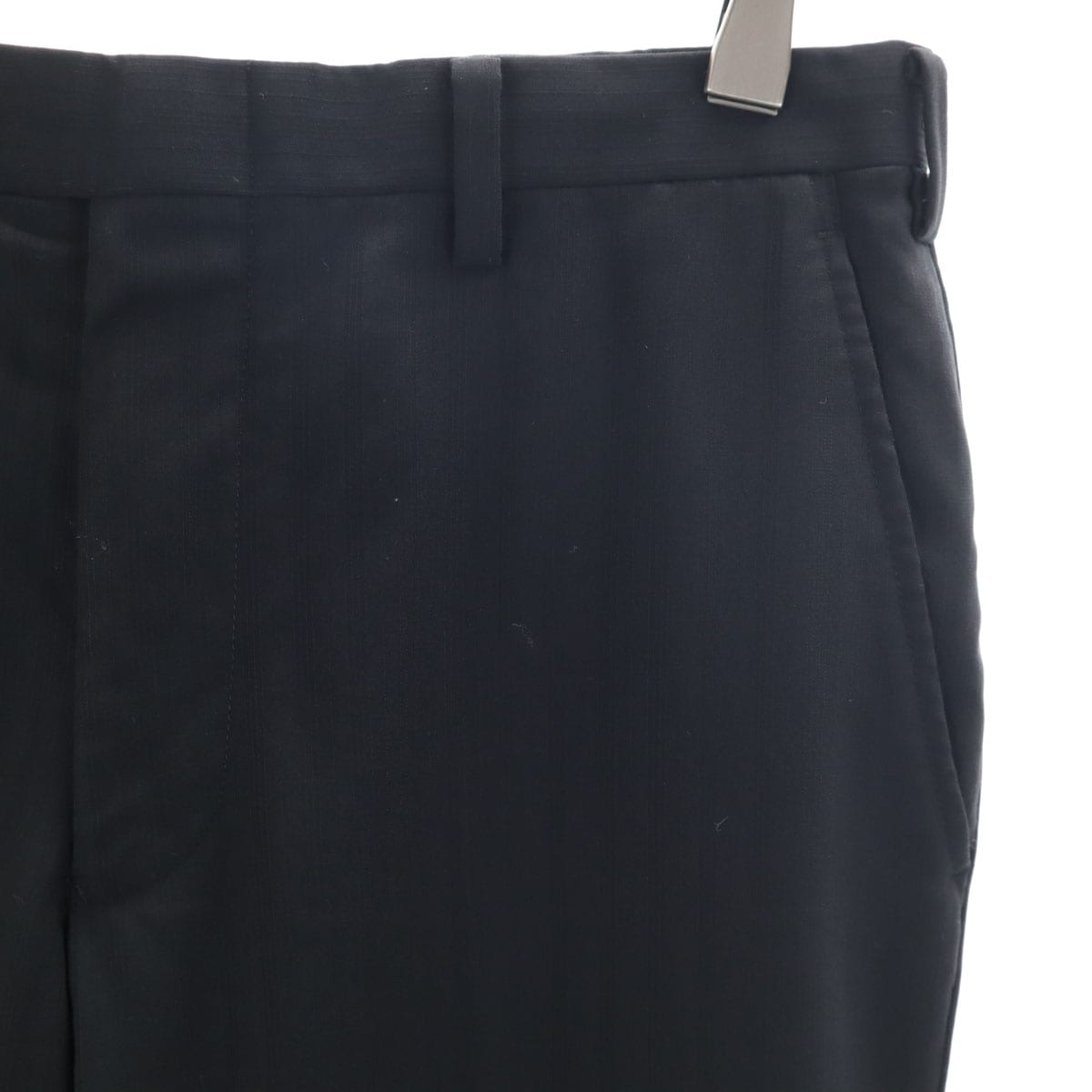 BURBERRY BLACK LABEL バーバリーブラックレーベル 日本製 ストライプ柄 スラックスパンツ 36R ブラック 三陽商会 レディース 古着