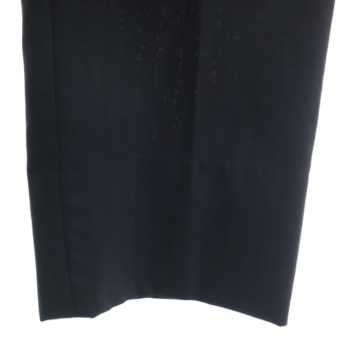 BURBERRY BLACK LABEL バーバリーブラックレーベル 日本製 ストライプ柄 スラックスパンツ 36R ブラック 三陽商会 レディース 古着