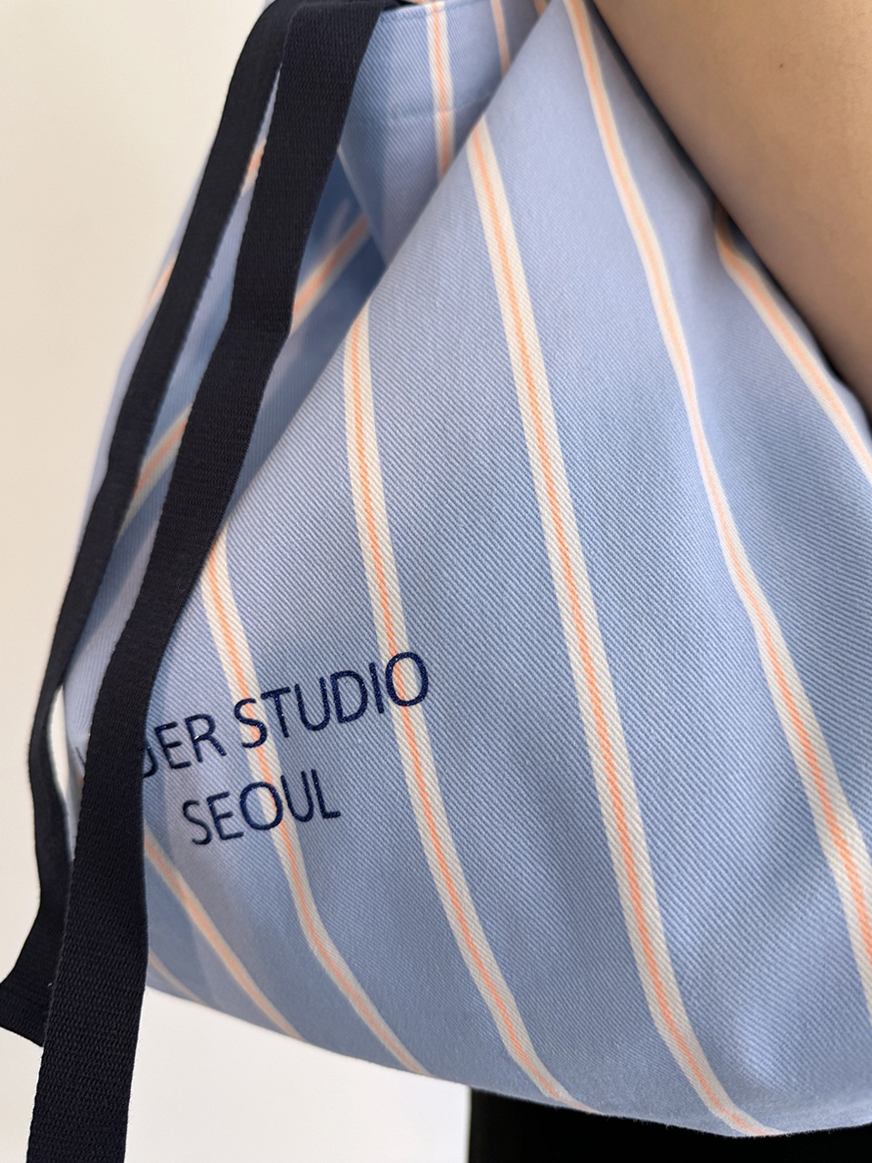 Ayden Stripe Shoulder Bag. Sky Blue Ayden Stripe Shoulder Bag. Sky Blue