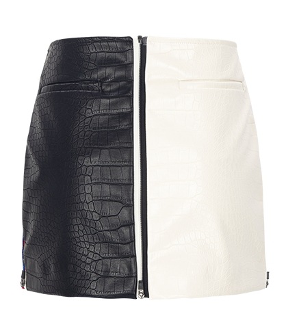 4面ミックスカラーHラインミニスカート 4面ミックスカラーHラインミニスカート