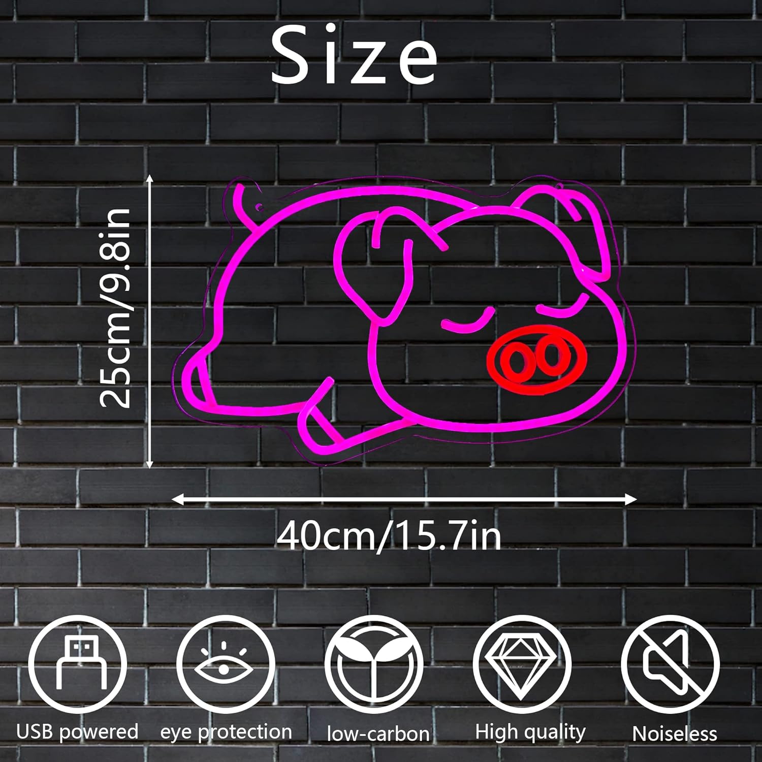 ネオンサイン 「豚」 壁掛け NEON SIGN USB給電 ネオン管 ピンク ネオンサイン 「豚」 壁掛け NEON SIGN USB給電 ネオン管 ピンク