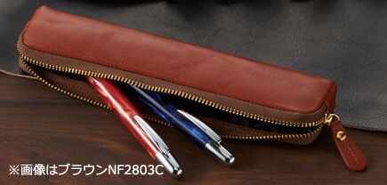 （まとめ買い）BLOOMSBURY ブルームズベリー レザーペンケース ブラック NF2803B [x3]