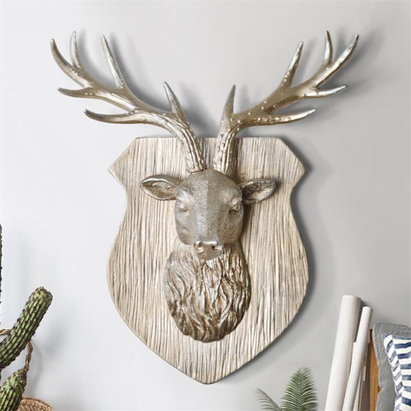 壁飾り　置物 壁飾り バード 鳥 ゴールド 立体 背面フック付き Sサイズ 幅10cm