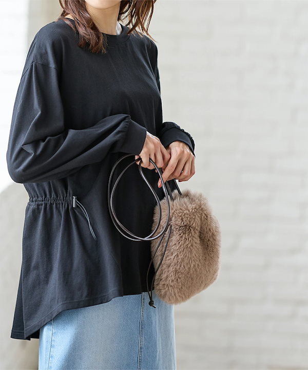 Qoo10] Honeys エコファー巾着バッグ SALE バッグ