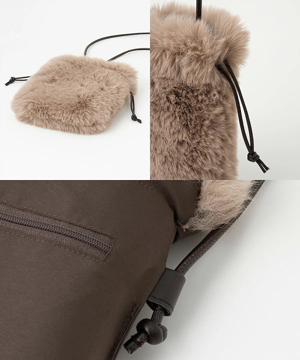 Qoo10] Honeys エコファー巾着バッグ SALE バッグ