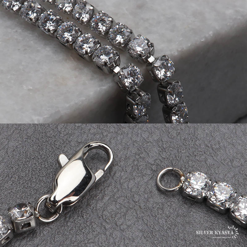 ステンレス マリアネックレス テニス [n903]