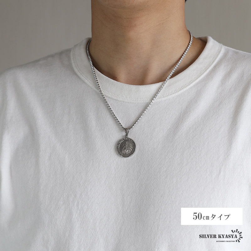 ステンレス マリアネックレス テニス [n903]