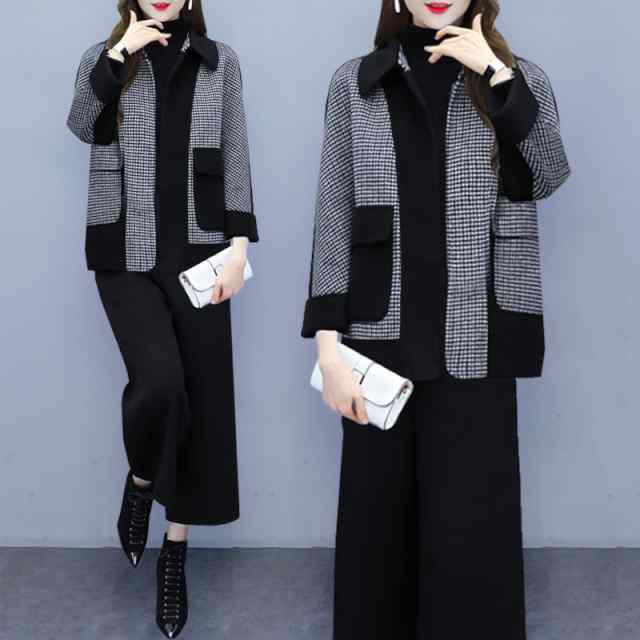 【急速出荷!】セットアップ レディース カジュアル 上下セット ツーピース 長袖 ジャケット フォーマル チェック柄 ワイドレッグパンツ シンプル キレイめ ナチュラル お洒落 可愛い フォーマル系 【急速出荷!】セットアップ レディース カジュアル 上下セット ツーピース 長袖 ジャケット フォーマル チェック柄 ワイドレッグパンツ シンプル キレイめ ナチュラル お洒落 可愛い フォーマル系