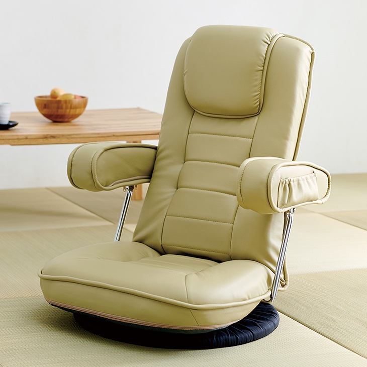 リクライニング 回転座椅子 肘付き 一人掛け チェア 椅子 合皮レザー 跳ね上げ式 360度回転 LZ-1081 リクライニング 回転座椅子 肘付き 一人掛け チェア 椅子 合皮レザー 跳ね上げ式 360度回転 LZ-1081