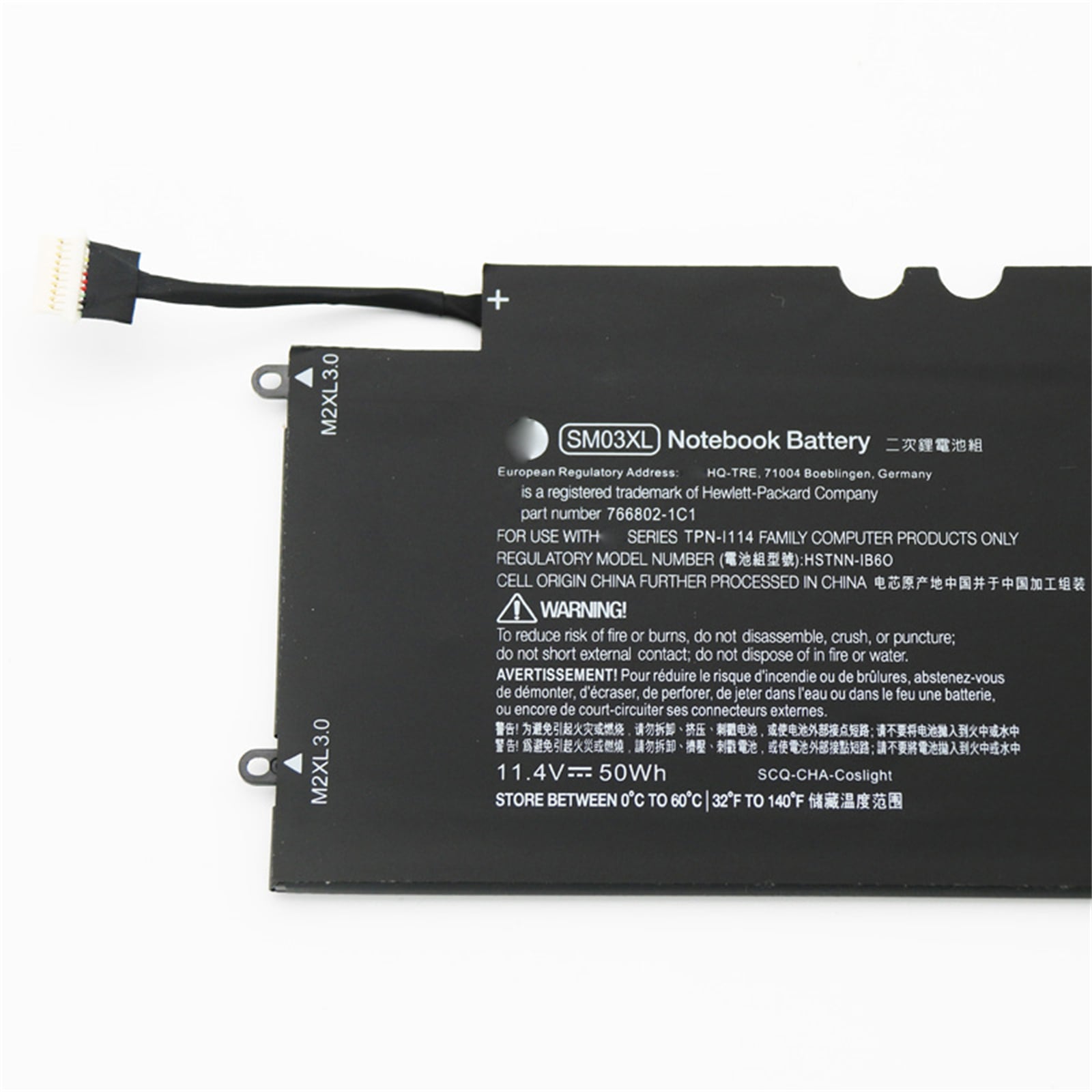 SM03XL 電池・HPノートパソコン互換 Envy X2 15-c001dx c000ng TPN-I114 HSTNN-IB6O SM03XL 50Wh/4300mAh 交換用のバッテリー dc9
