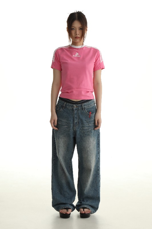 夏 ファッション ブランド 三節 SPORT ショルダー ミニ半袖トップ レディース ショート スリム Tシャツ 夏 ファッション ブランド 三節 SPORT ショルダー ミニ半袖トップ レディース ショート スリム Tシャツ