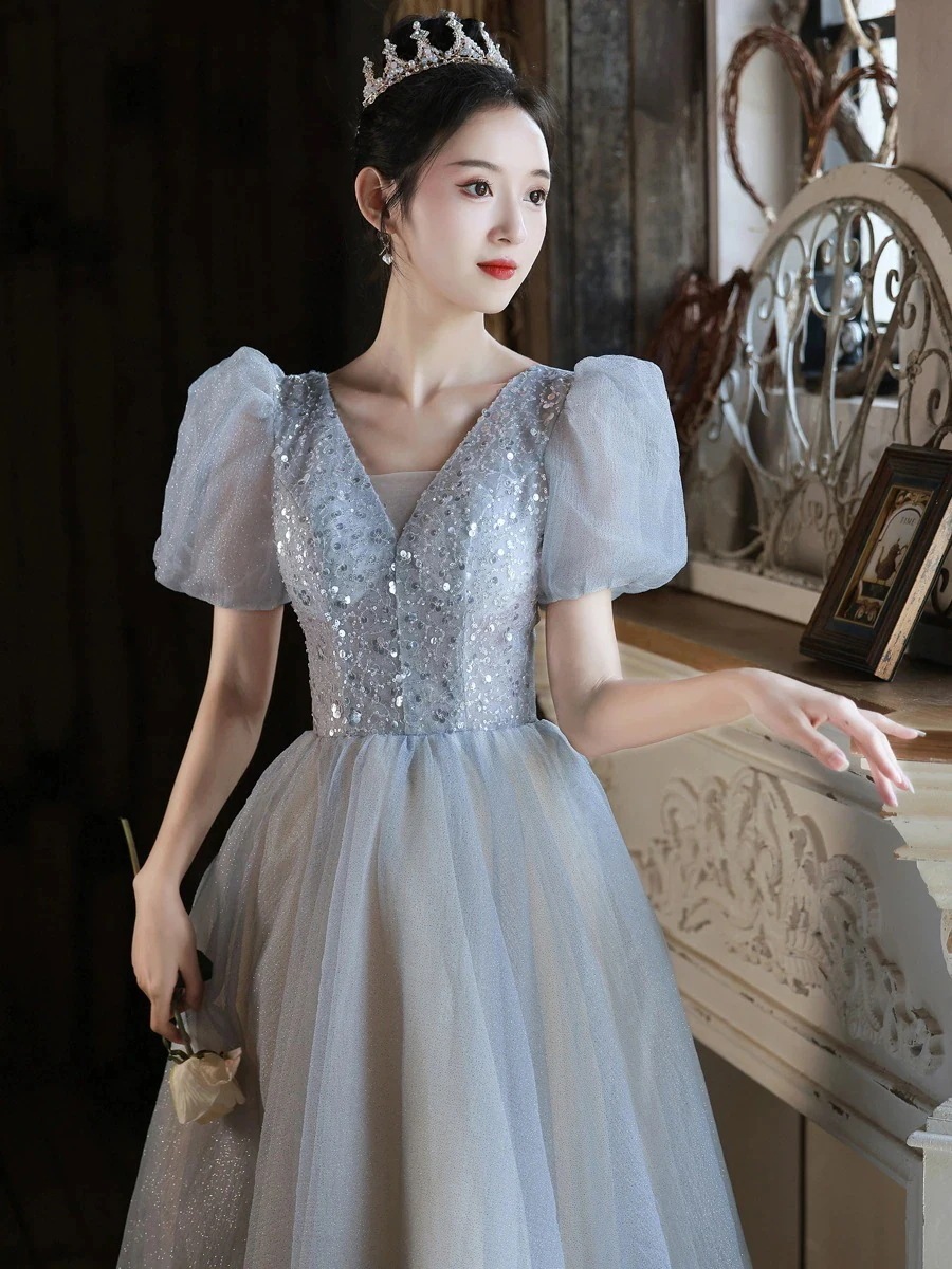 パーティードレス大人気ドレス2023型トップス高級質感ドレスワンピース成人式結婚式ドレス誕生祝いフォーマルなロングドレス成人式