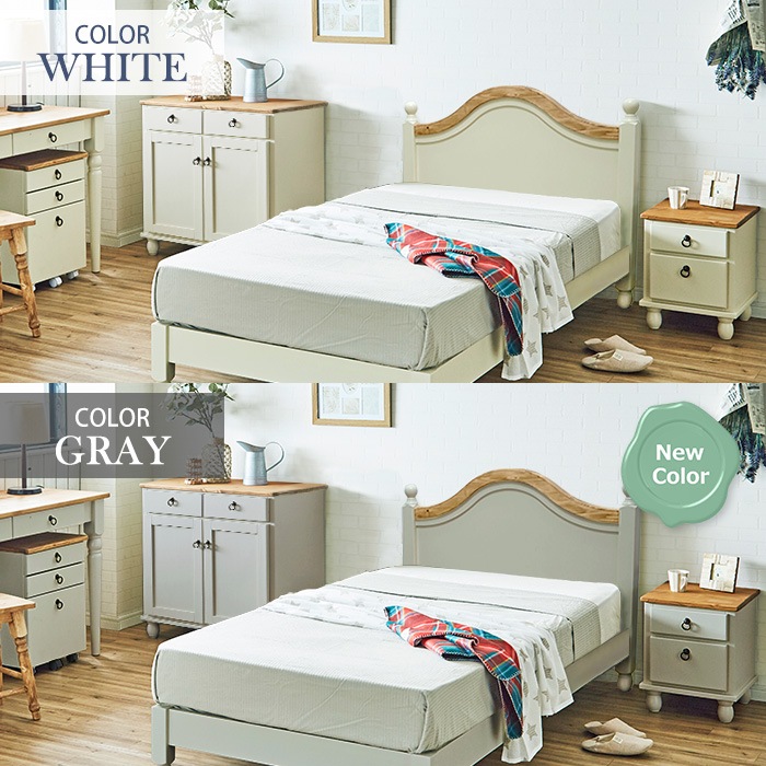 ベッド 寝具 シングル 約幅103cm グレー 木製 フレームのみ