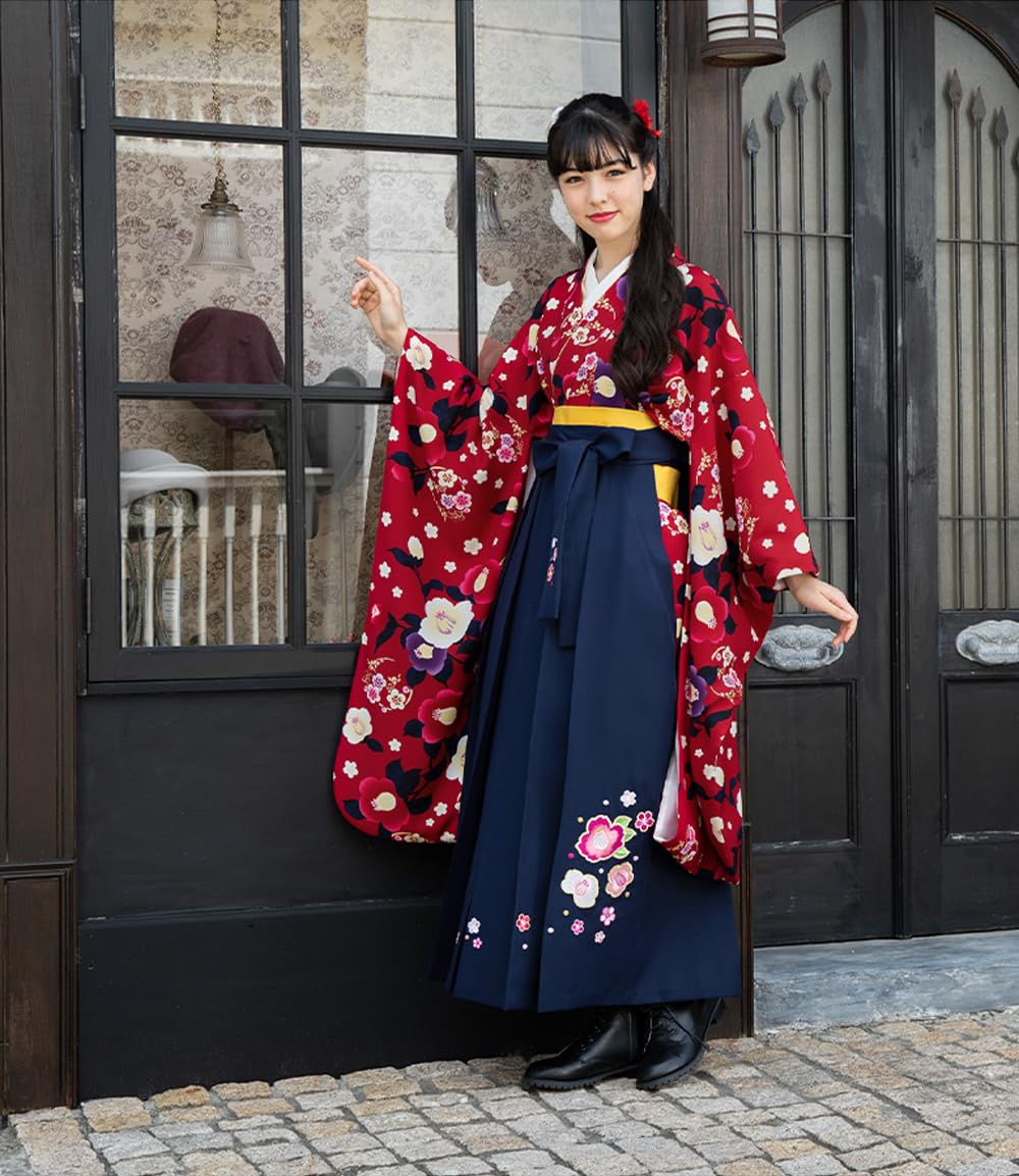 袴セット 130cm 着物/半襟付き襦袢/袴/帯枕付き帯/腰紐x2の6