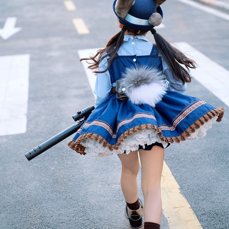 【1枚購入で20% OFF】コスプレワンピース ウサギ警官 二次元 かわいい 全服 子供 春夏ワンピース ロリータ女の子プリンセス