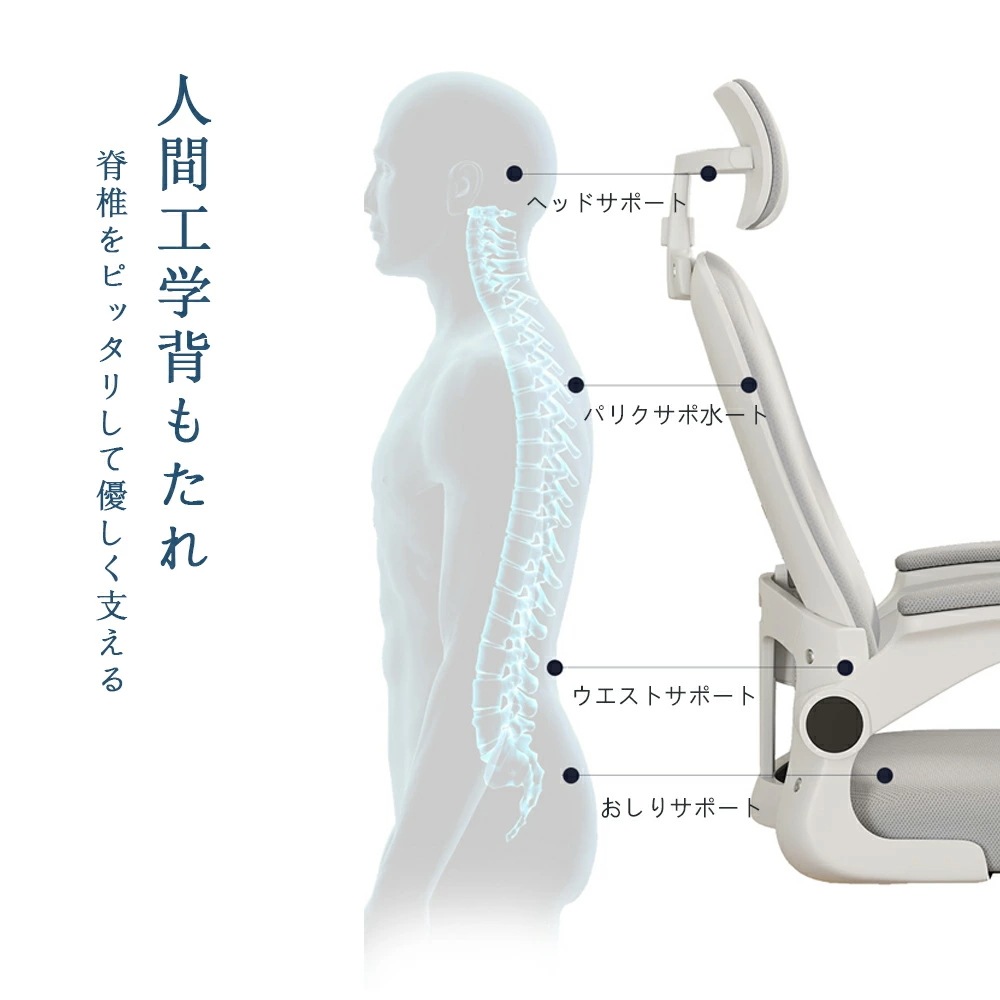 希少アイテムオフィスチェア デスクチェア 椅子 チェア　パソコンチェア　跳ね上げ式アームレスト ランバーサポート メッシュ ロッキング 通気性 360度回転 座面昇降 ナイロンベース 静音PUキ