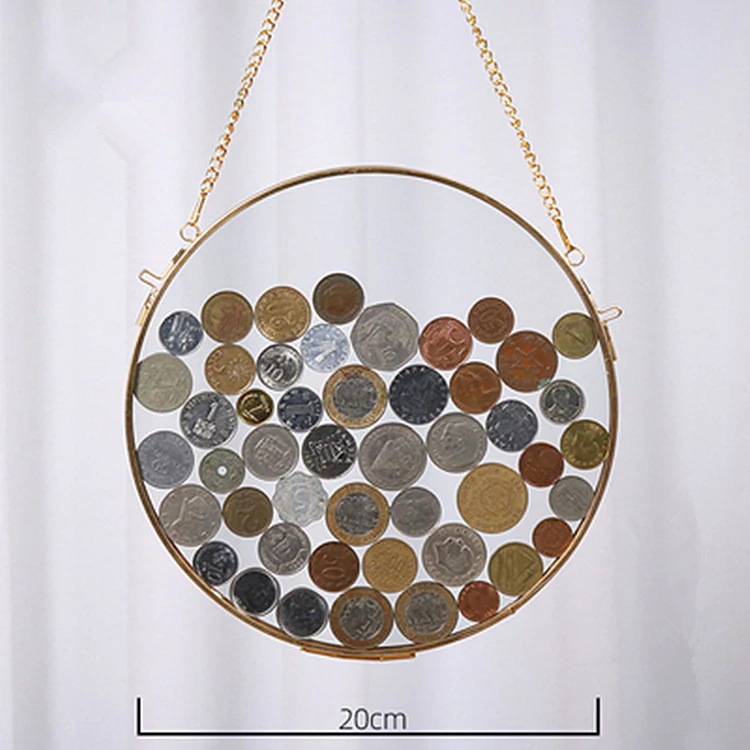 INSスタイル コイン展示枠 デザインセンス オープンギフト 招財進宝振り子 玄関装飾 コイン収集枠 大人気