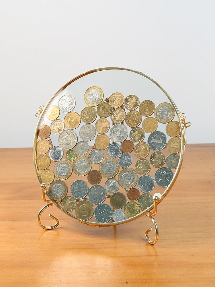 INSスタイル コイン展示枠 デザインセンス オープンギフト 招財進宝振り子 玄関装飾 コイン収集枠 大人気