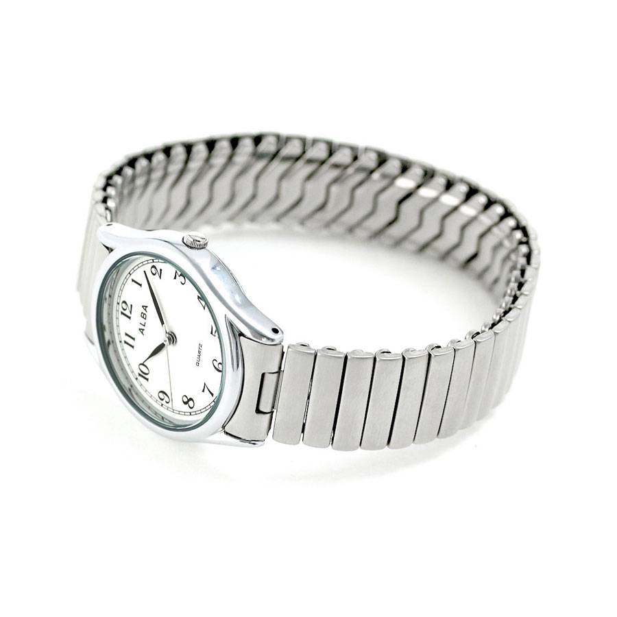 セイコー アルバ クオーツ メンズ 腕時計 AQGK439 SEIKO ALBA ホワイトシルバー