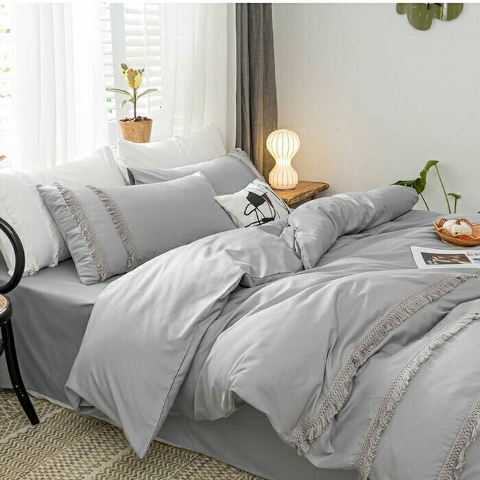 【期間限定!】布団カバーセット ワイドダブル キング 4点セット ピーチスキン加工 掛け布団カバー フラットシーツ 枕カバー 寝室コーデ 春夏秋冬 オールシーズン 防ダニ 洗濯可 可愛い タッセル お 【期間限定!】布団カバーセット ワイドダブル キング 4点セット ピーチスキン加工 掛け布団カバー フラットシーツ 枕カバー 寝室コーデ 春夏秋冬 オールシーズン 防ダニ 洗濯可 可愛い タッセル お