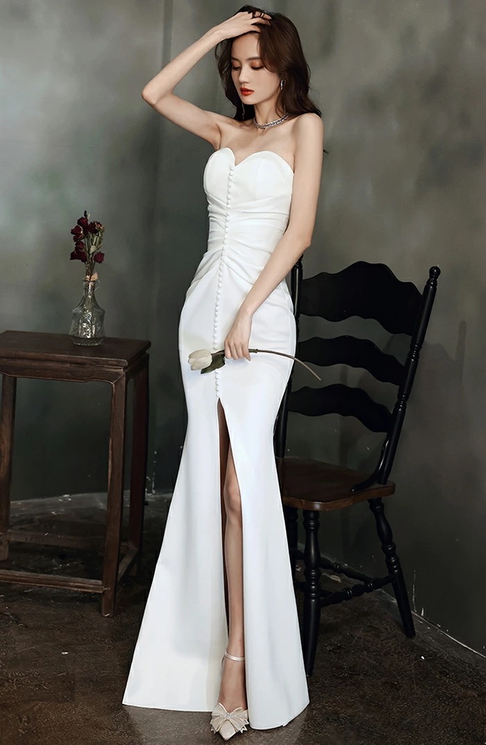 人気新作ウェディングドレス 二次会 ロングドレス マーメイドドレス 花嫁 ウエディングドレス 演奏会 マーメイドライン 結婚式 パーティードレス ブライダル エンパイア 披露宴 発表会 大きいサイズ