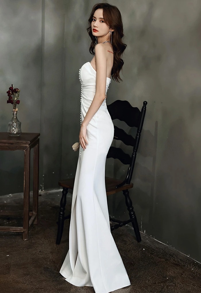 人気新作ウェディングドレス 二次会 ロングドレス マーメイドドレス 花嫁 ウエディングドレス 演奏会 マーメイドライン 結婚式 パーティードレス ブライダル エンパイア 披露宴 発表会 大きいサイズ