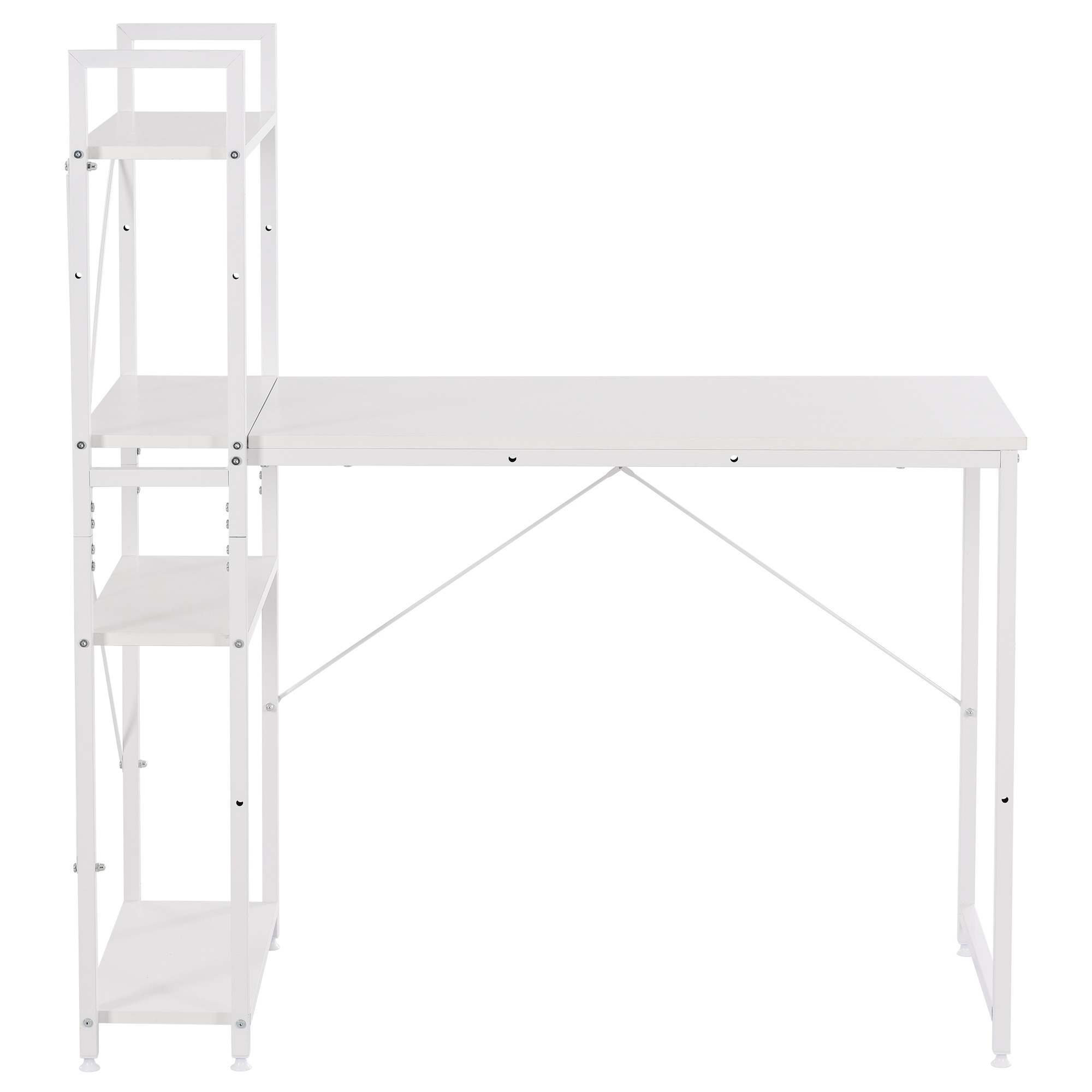 【国内発送】430【WF30155GAAオフィスチェア+パソコンデスク セット】パソコンデスク ラック付き 調整可能　デスク ワークデスク 木製 学習デスク