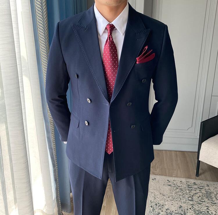 スーツダブルスーツメンズオールシーズン2点セットジャケット+ズlボンメンズスーツ上下セットフォーマルスリムビジネススーツ大きいサイズ6Lまで細身紳士服卒業式成人式結婚式通勤就職活披露宴葬式喪服上品おし