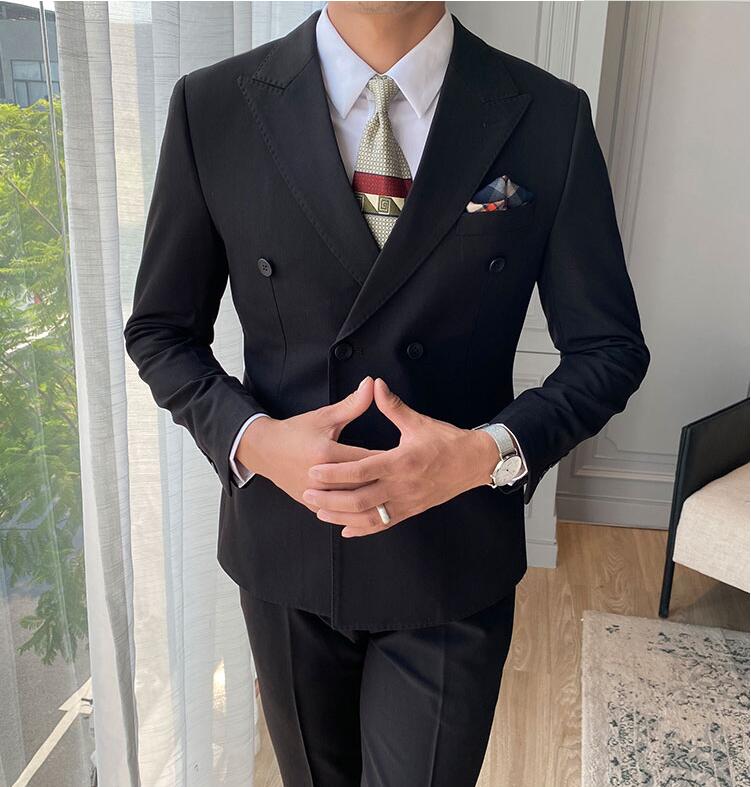 スーツダブルスーツメンズオールシーズン2点セットジャケット+ズlボンメンズスーツ上下セットフォーマルスリムビジネススーツ大きいサイズ6Lまで細身紳士服卒業式成人式結婚式通勤就職活披露宴葬式喪服上品おし
